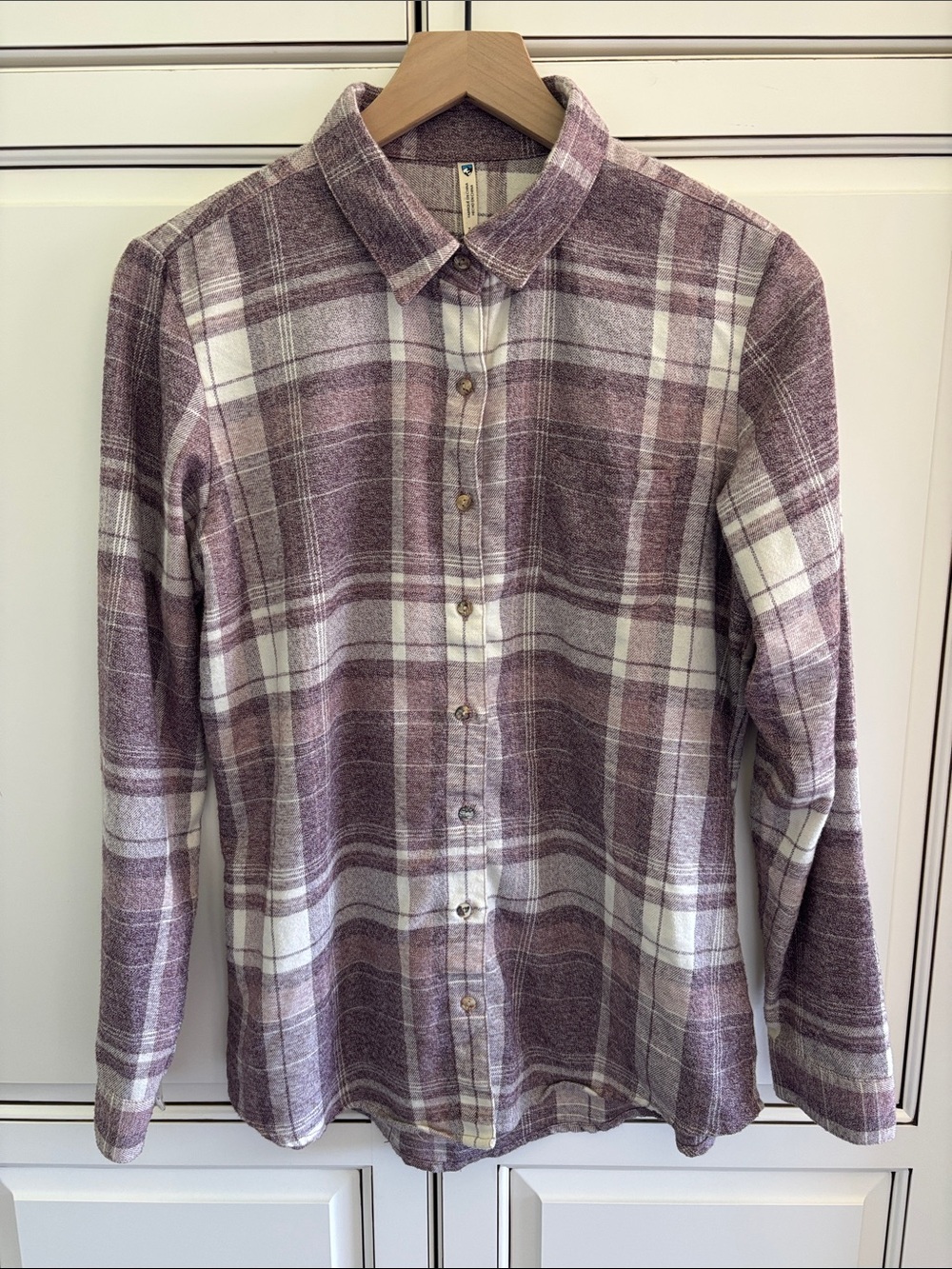 Kuhl Burgundy Plaid Flannel Long Sleeve Button Shirt Outdoors Women’s Medium
